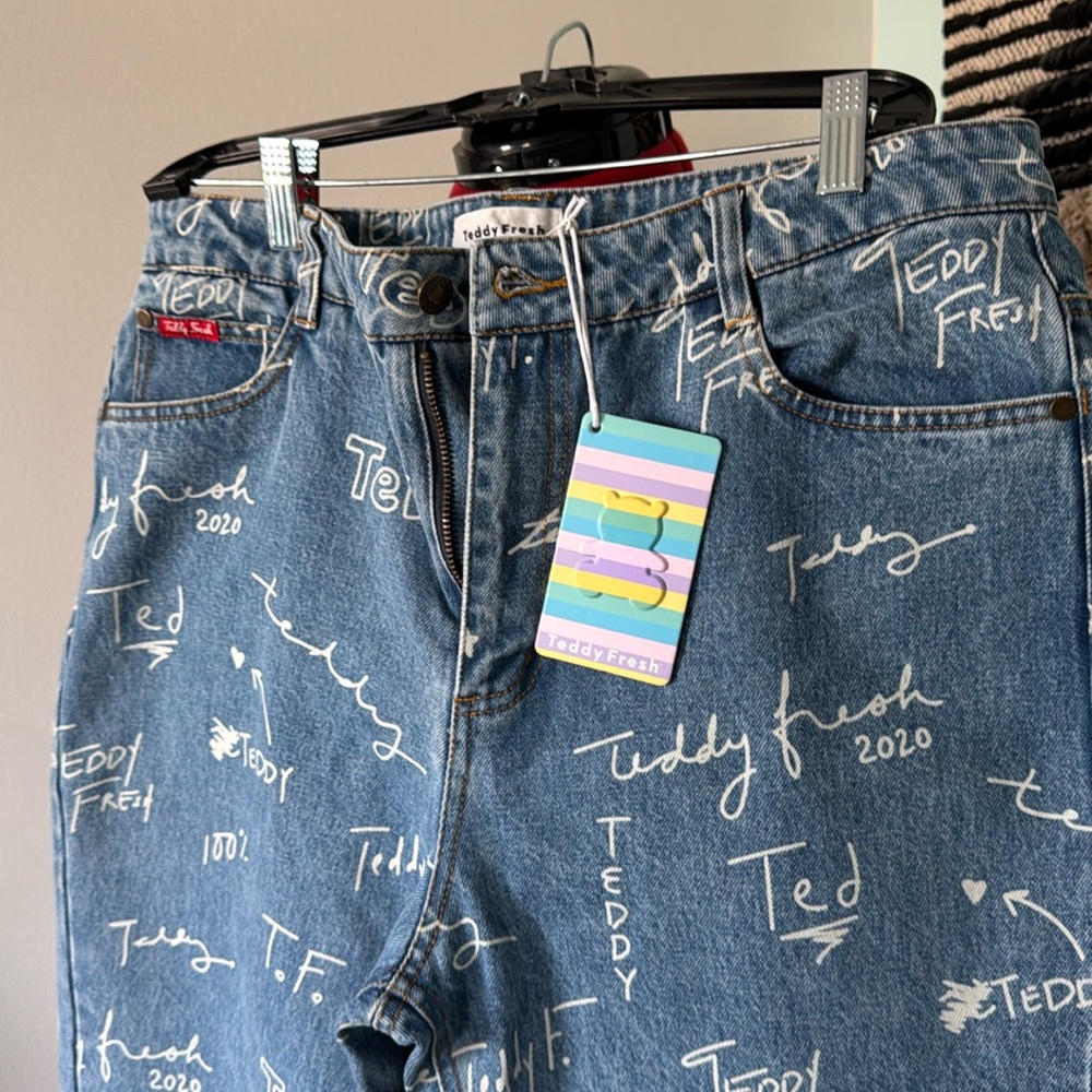 Teddy Fresh Teddy all over light blue jeans 🐻